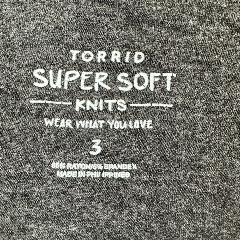 TORRID Womens Super Soft Knits Long Sleeve Cardigan Sweater GRAY - SIZE‎ 3 *READ